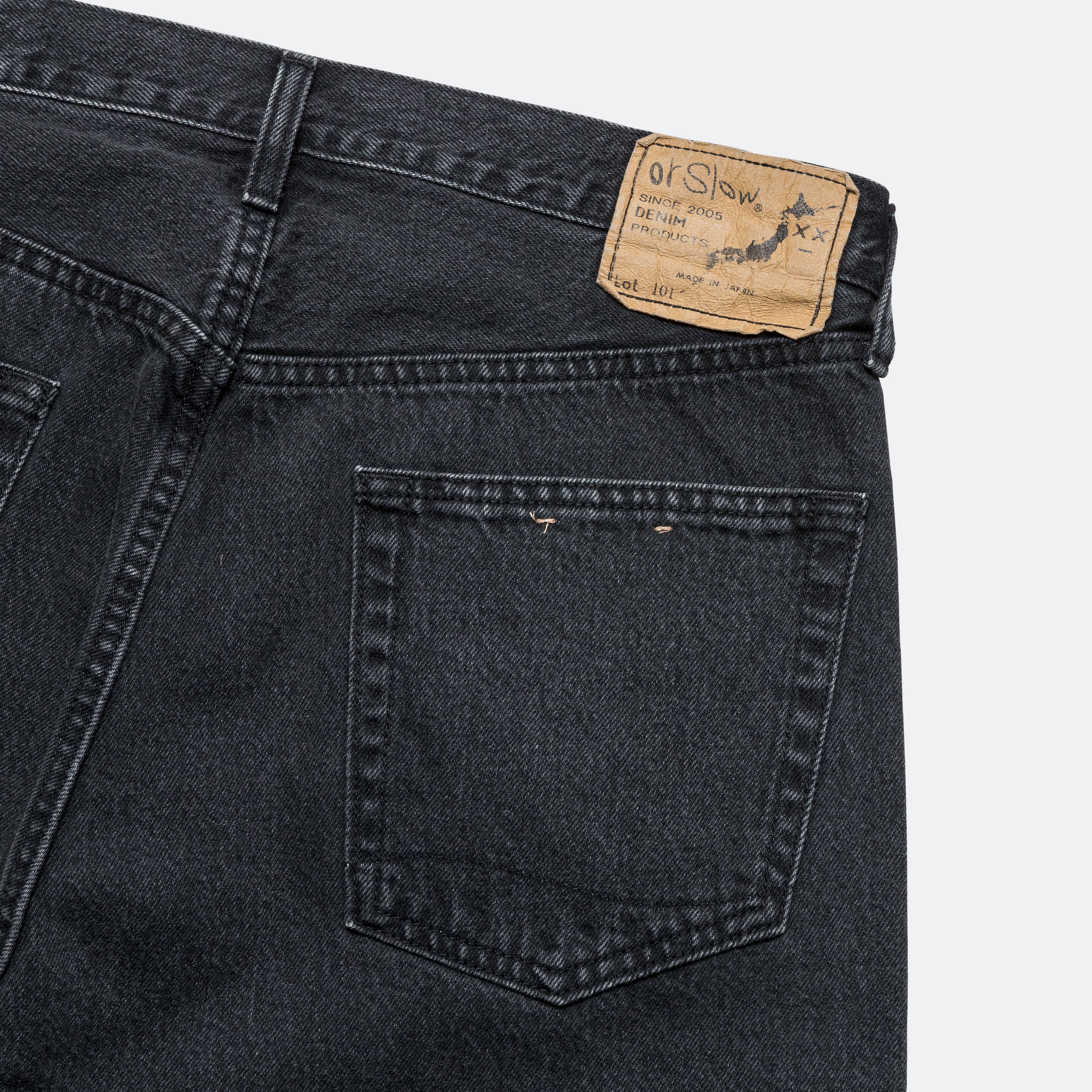 101 Dad's Fit Denim Pants - Black Denim Stone Wash