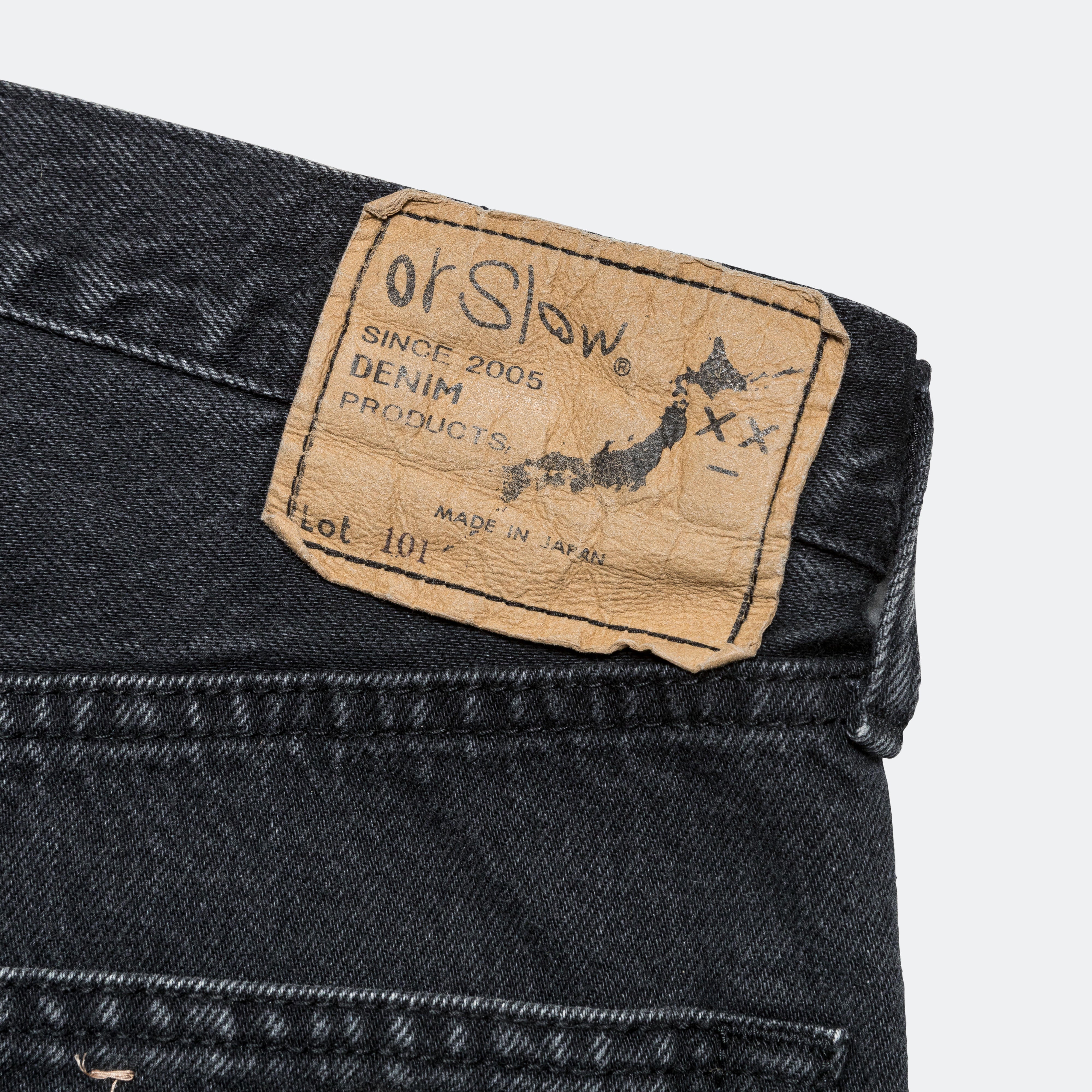 101 Dad's Fit Denim Pants - Black Denim Stone Wash