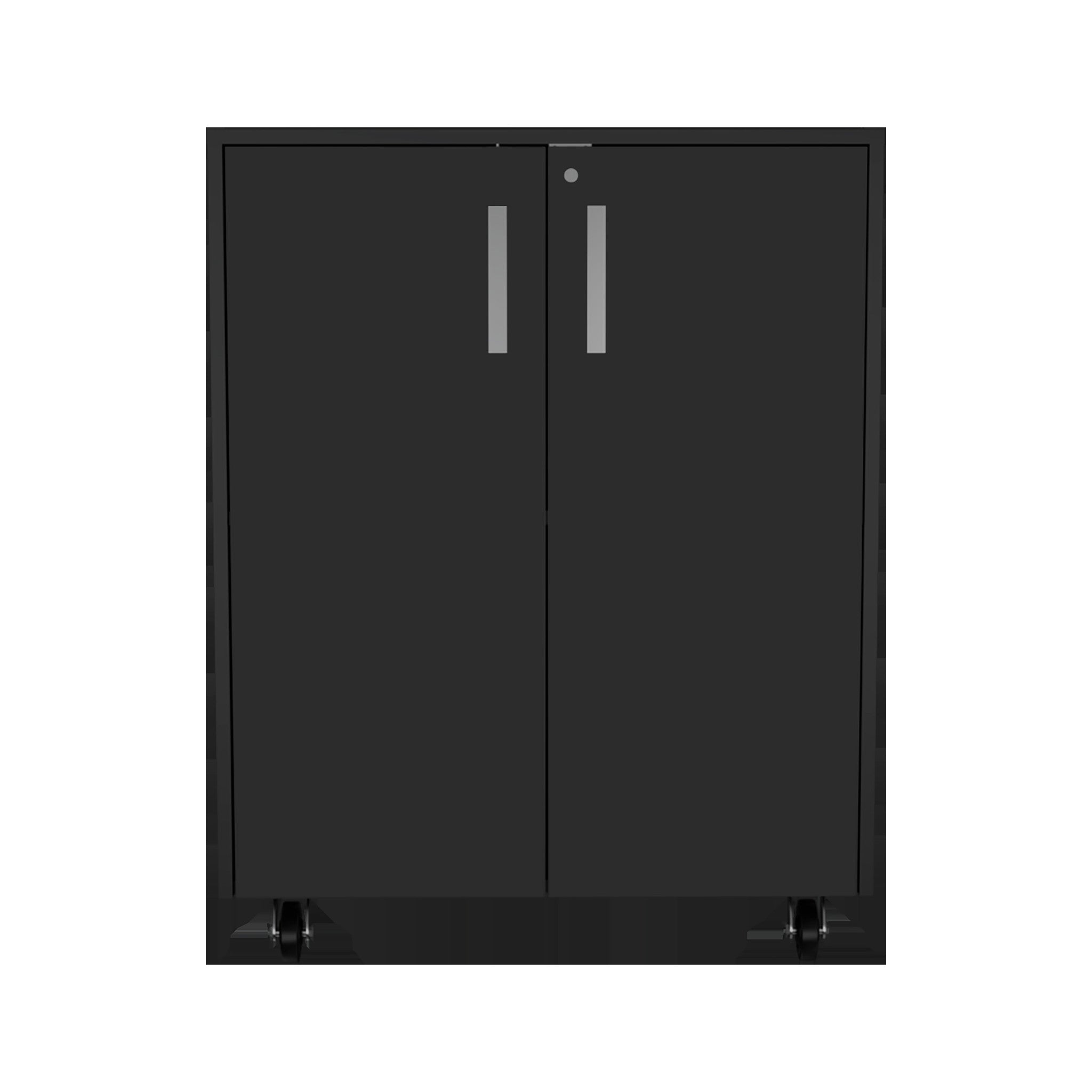 28 Black Wall mounted Accent Cabinet With Four Shelves