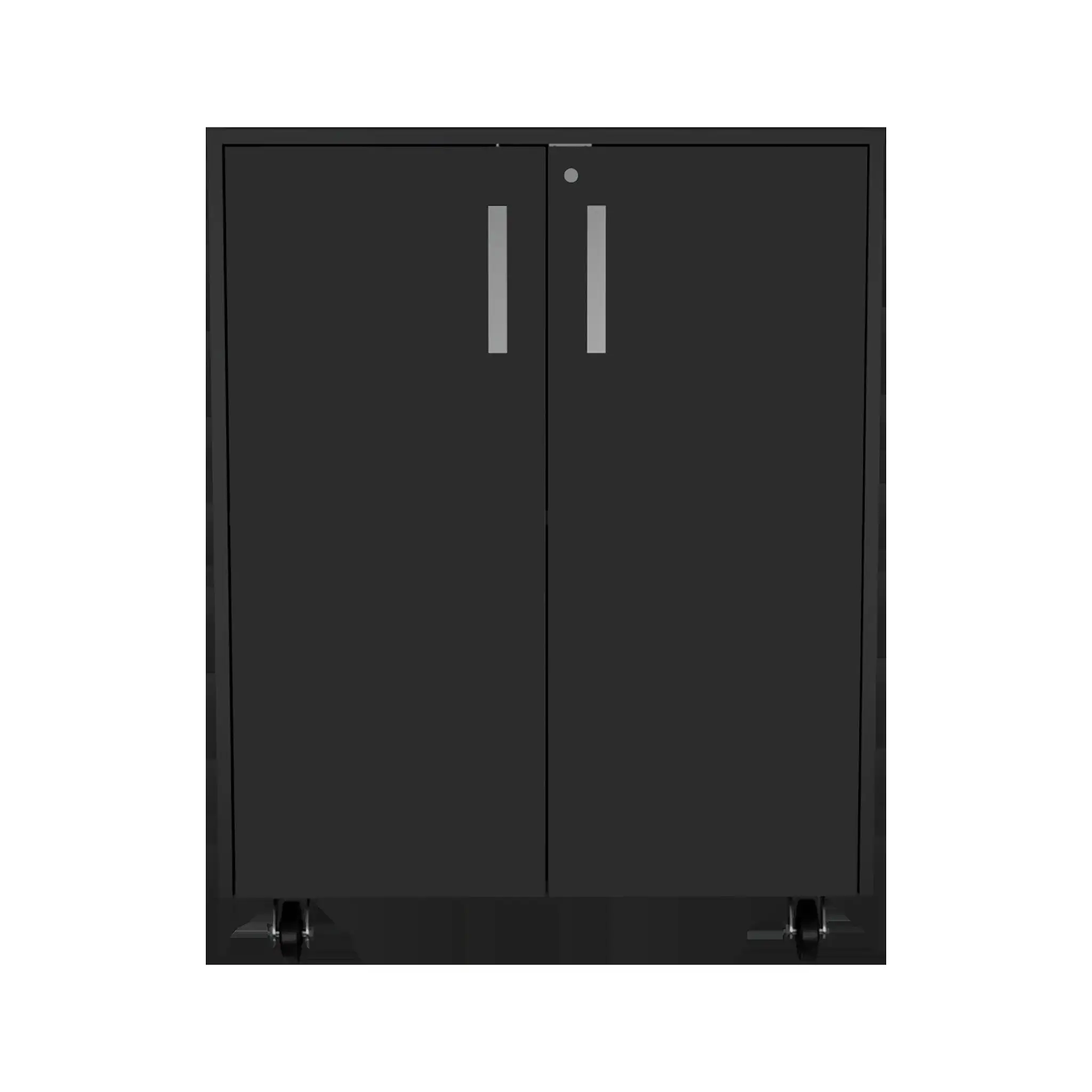 28 Black Wall mounted Accent Cabinet With Four Shelves