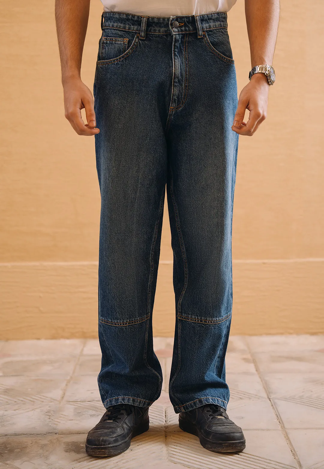 90’s Denim Straight Fit Jeans - Dark Blue Wash