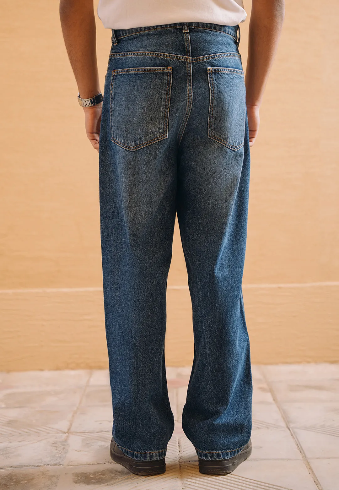 90’s Denim Straight Fit Jeans - Dark Blue Wash