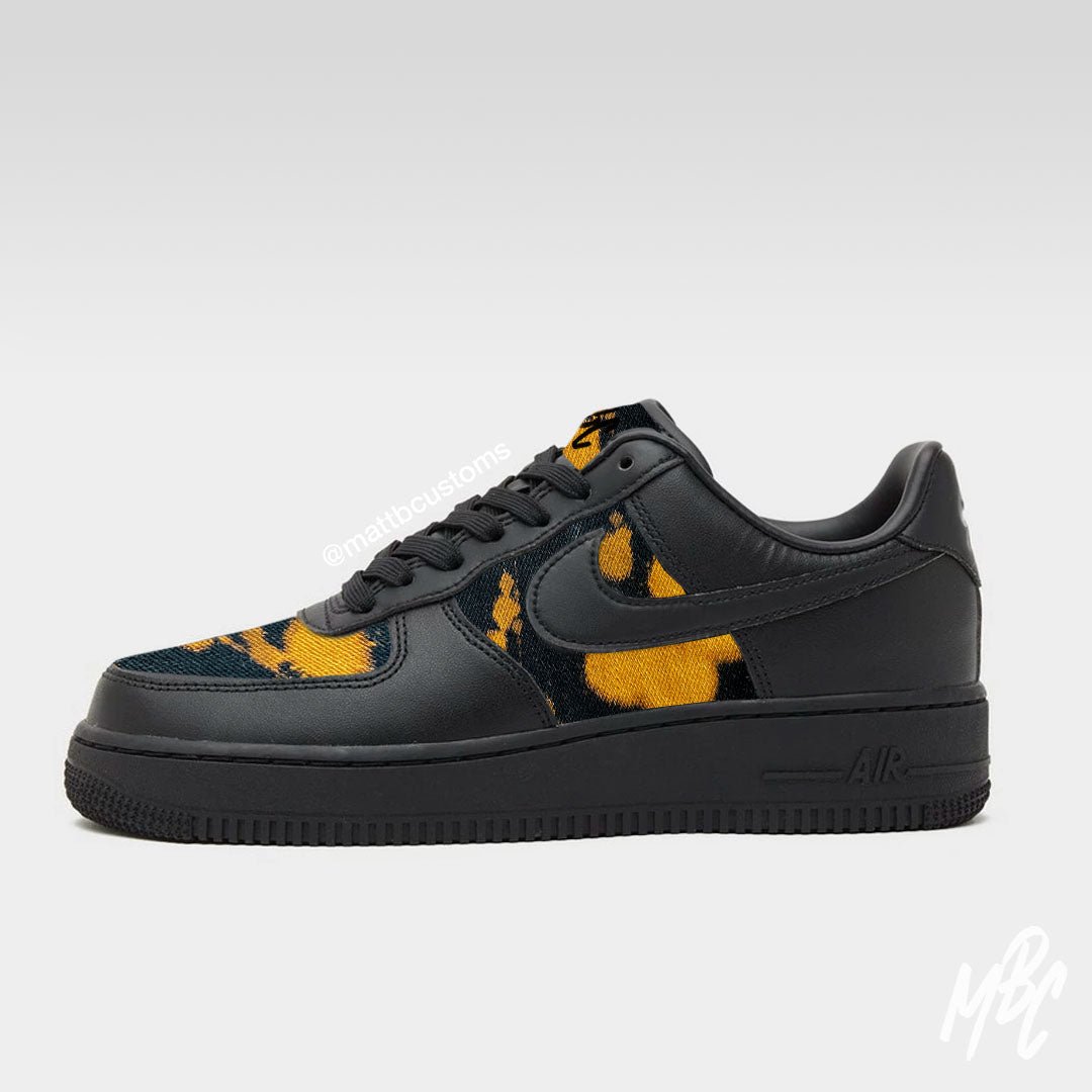 Acid Wash Denim - Air Force 1 Black Custom