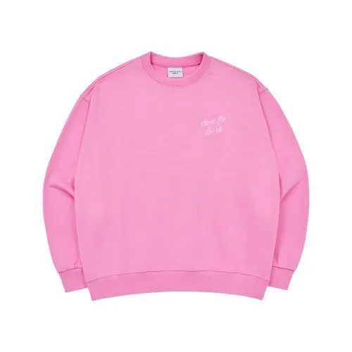 acme de la vie  |Crew Neck Long Sleeves Cotton Logo Sweatshirts