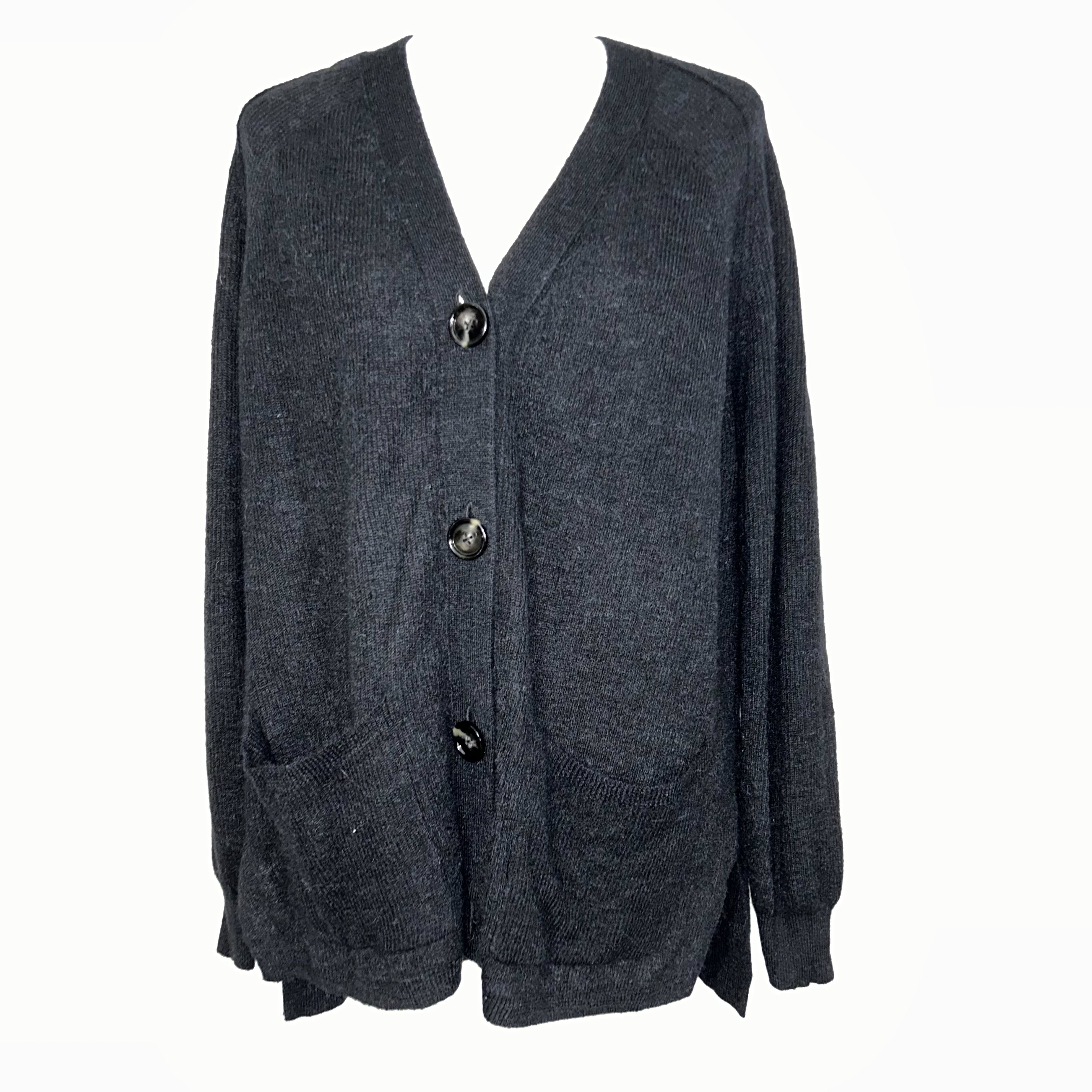 Acne Studios Brand New Black Alpaca & Wool Knit V Neck Cardigan XS/S/M/L/XL