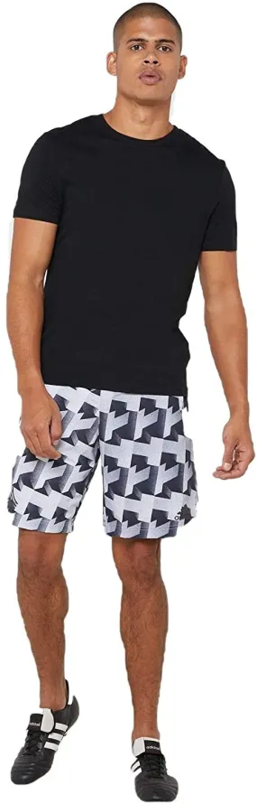 adidas Men's All Over Print Tango Shorts Grey