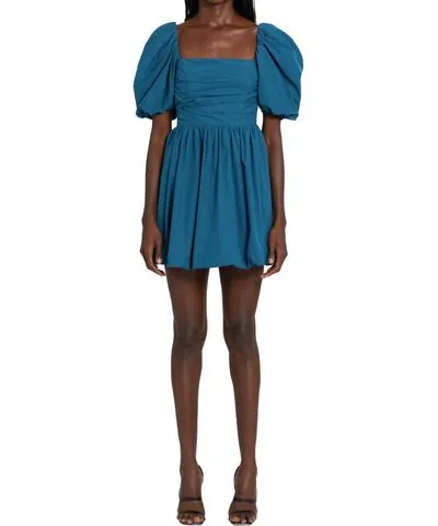 Amanda Uprichard Bessie Dress In Teal