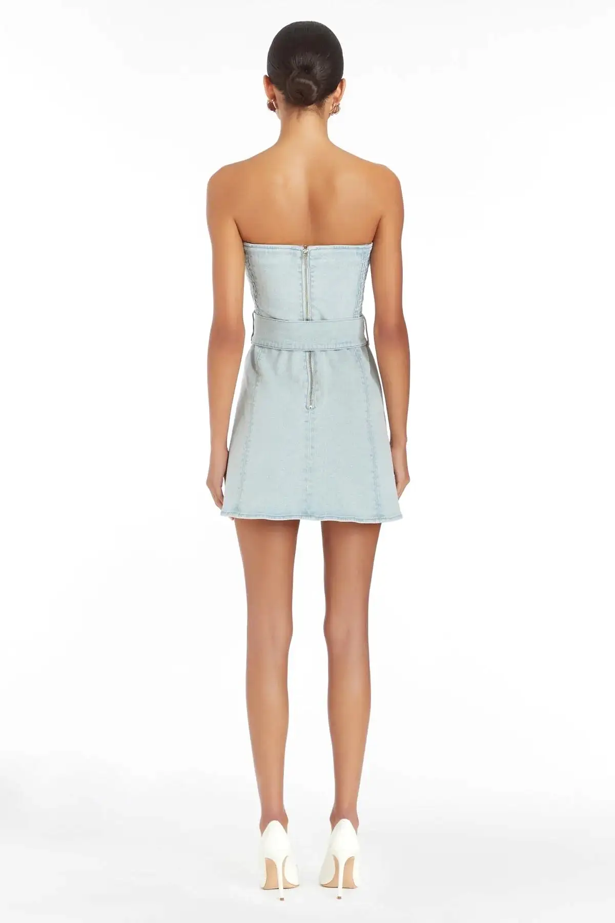 Amanda Uprichard Fae Denim Dress - Iceberg