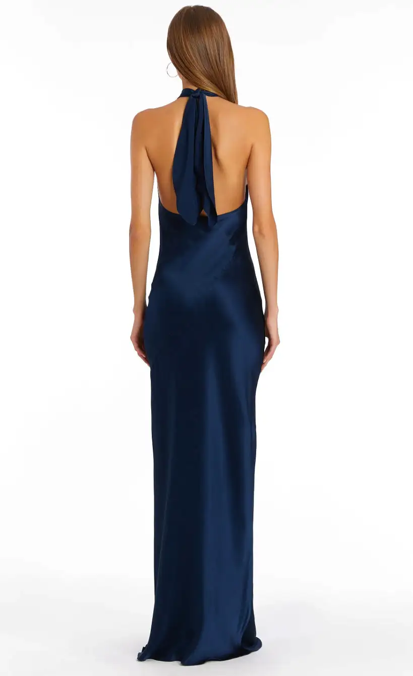 Amanda Uprichard - Jade Silk Maxi - Navy