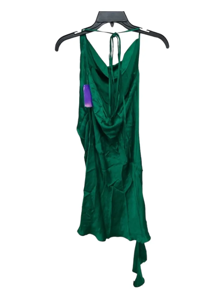 Amanda Uprichard Size S/M Green Polyester Halter Mini Cowl neck Open Back Dress