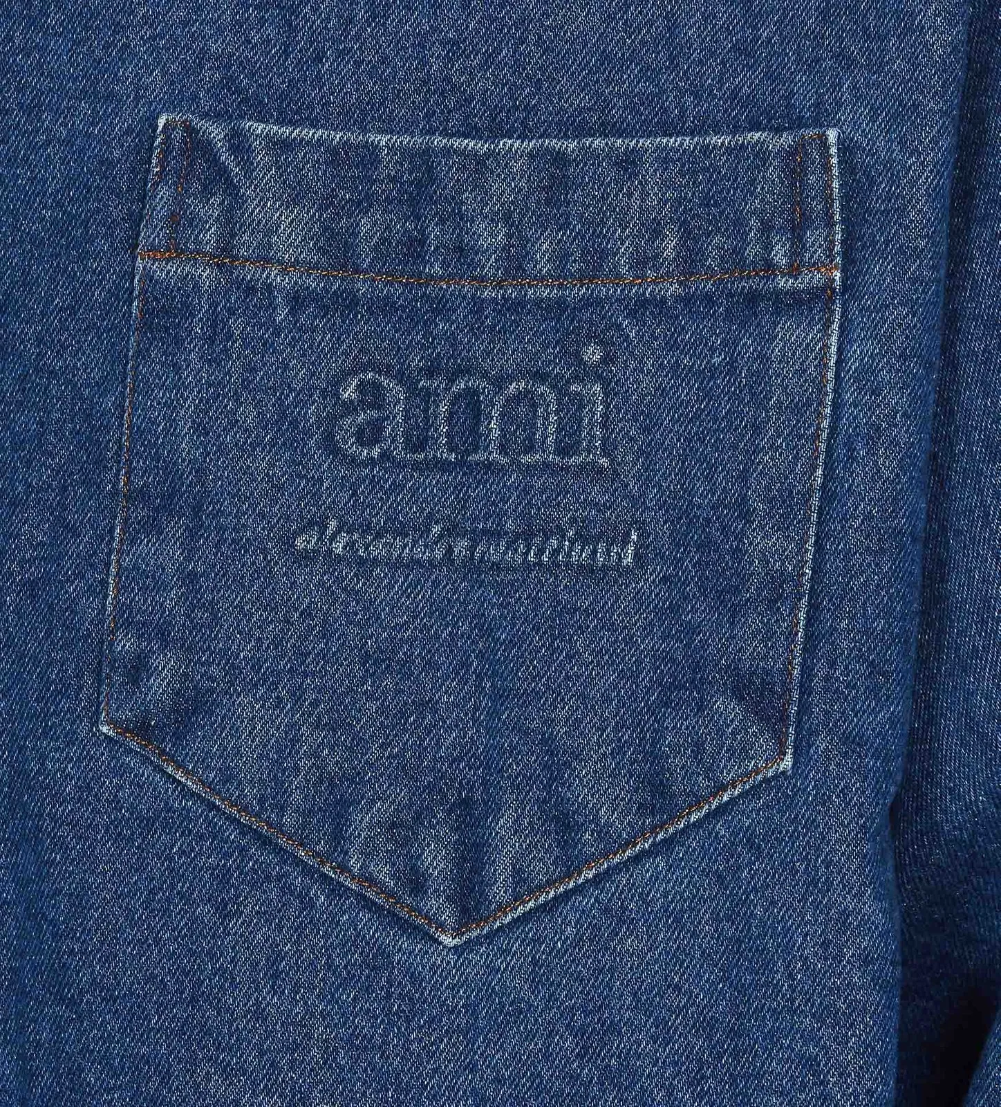 AMI PARIS  |Denim Street Style Long Sleeves Plain Cotton Logo Designers