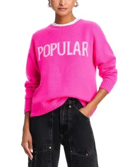 Aqua x Wicked Cashmere Popular Crewneck Sweater