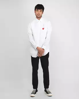 B002 RED HEART SHIRT / WHITE