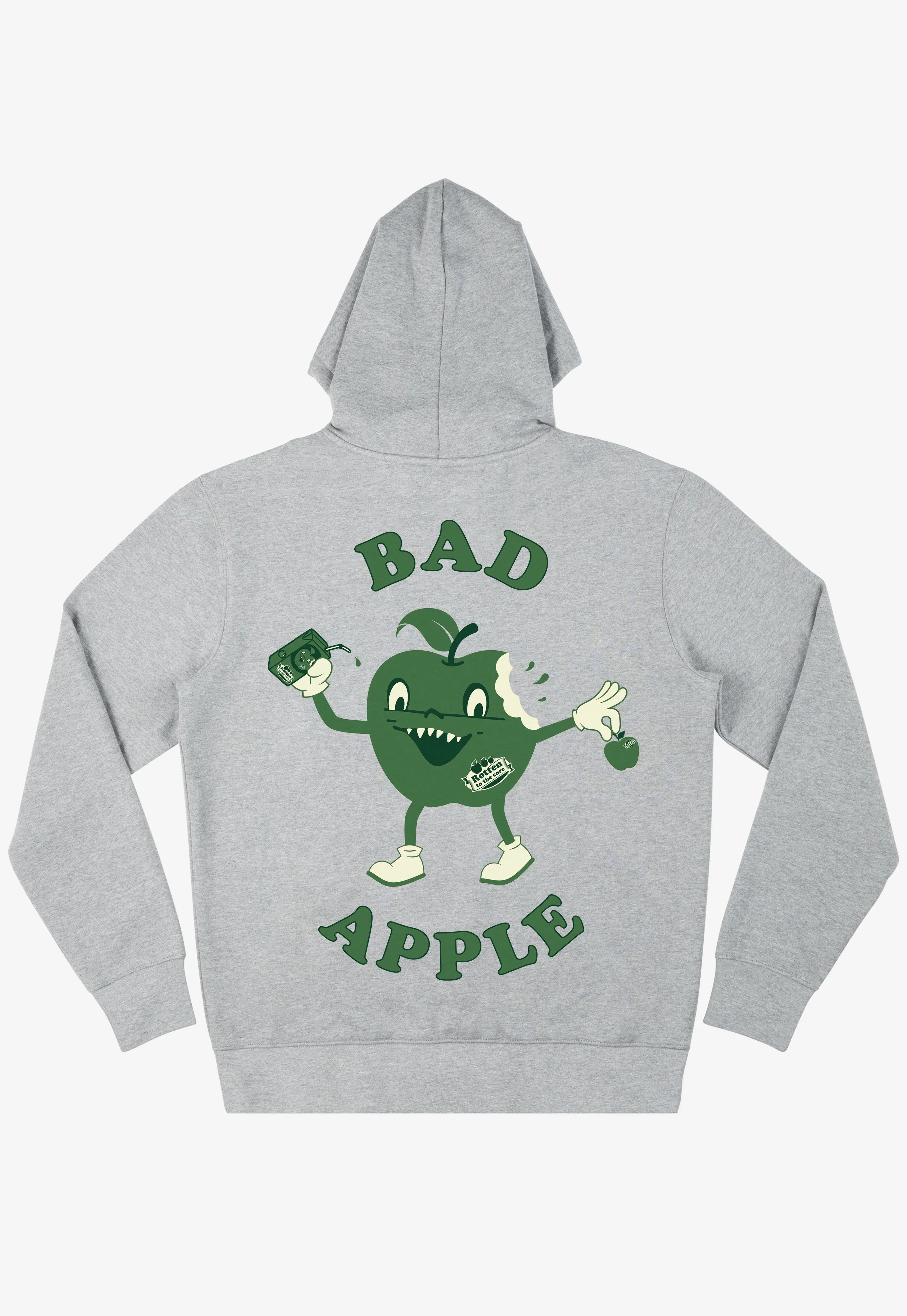 Bad Apple Graphic Hoodie In Grey