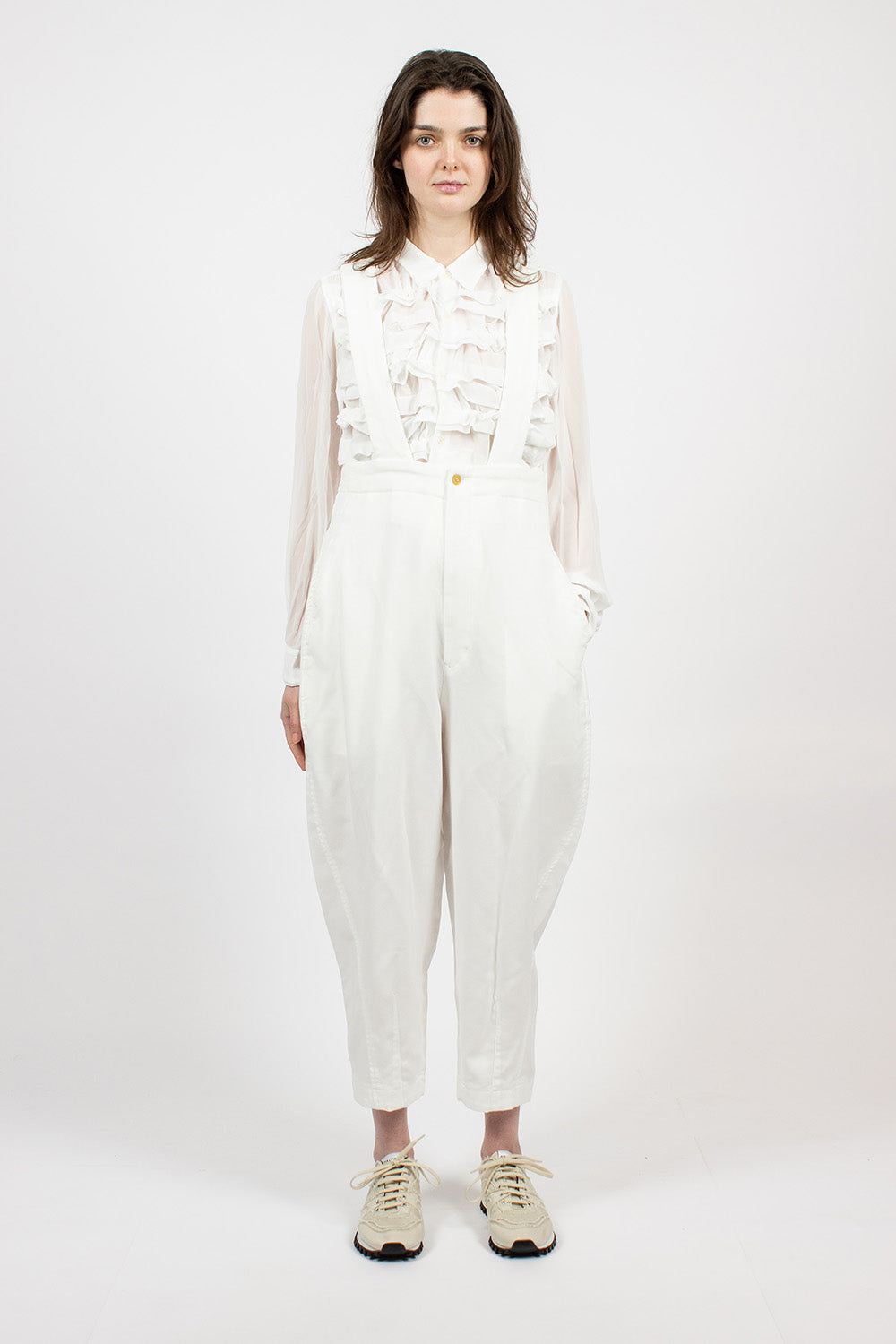 Balloon Brace Pant White