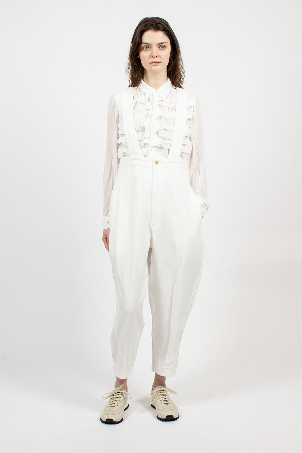 Balloon Brace Pant White