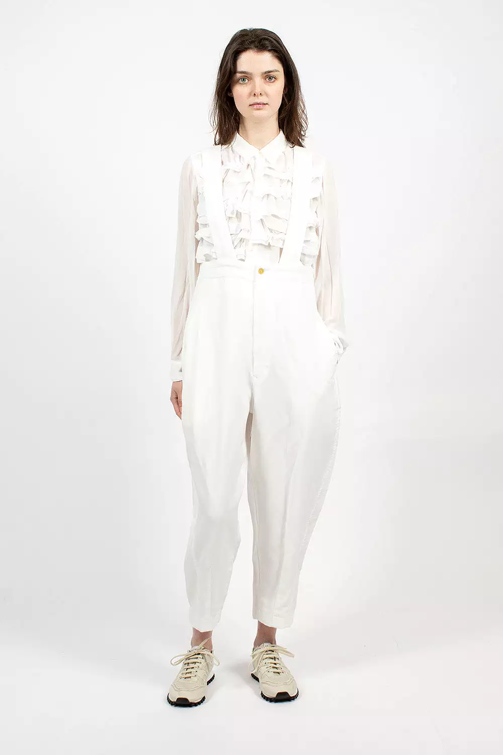 Balloon Brace Pant White