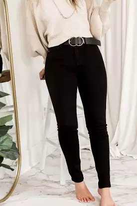 Black High Rise Super Skinnies