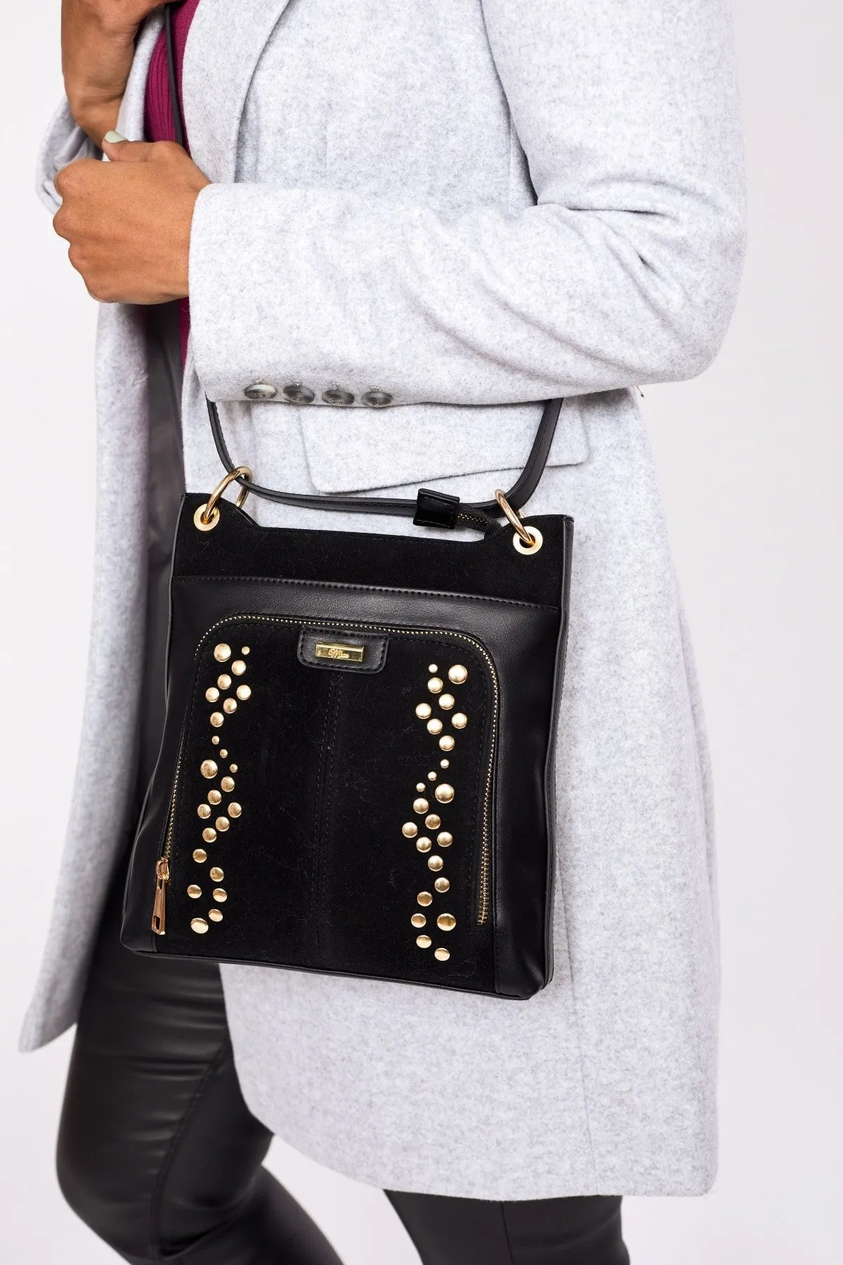 Black Vintage Crossbody Smart Bag