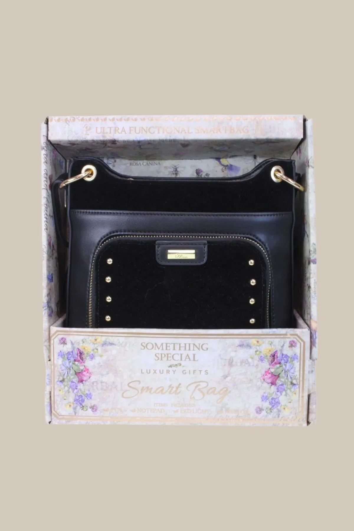 Black Vintage Crossbody Smart Bag