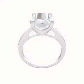 Cathedral Engagement Ring With Four Prong Head