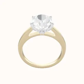 Cathedral Engagement Ring With Front set gallery Head