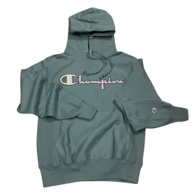 Champion FLC REVERSE WEAVE PULL OVER SCRIPT HOOD Men’s -  DEEP GREEN