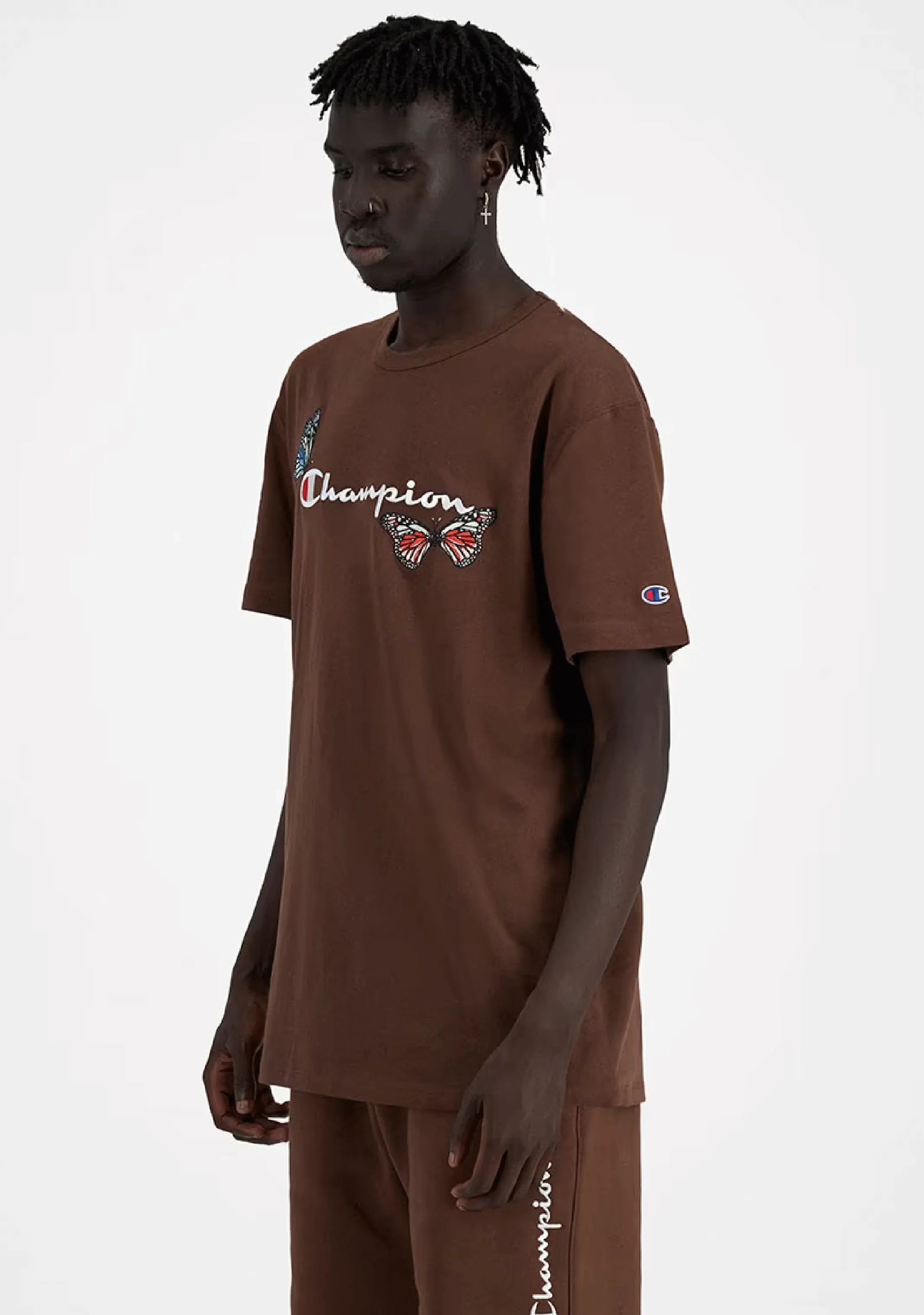 Champion Mens Heritage Butterfly Embroidery Tee  AUXEN MRK