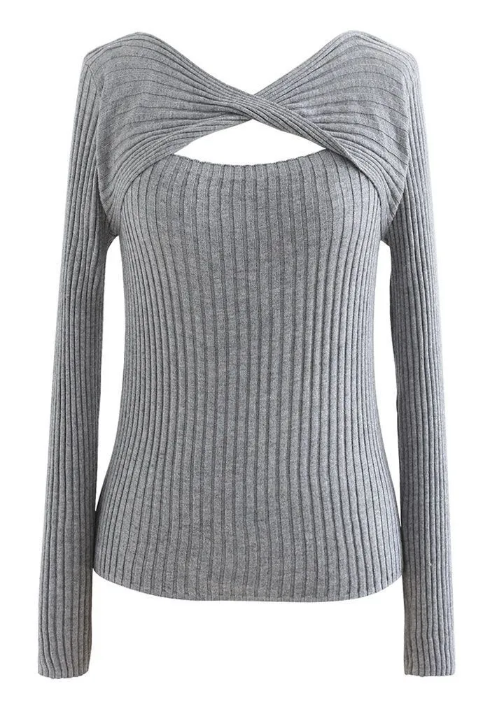 Chicwish  |Casual Style Long Sleeves Plain Party Style Elegant Style