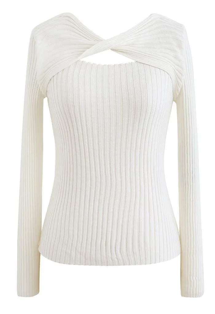 Chicwish  |Casual Style Long Sleeves Plain Party Style Elegant Style