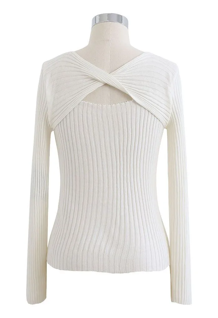 Chicwish  |Casual Style Long Sleeves Plain Party Style Elegant Style