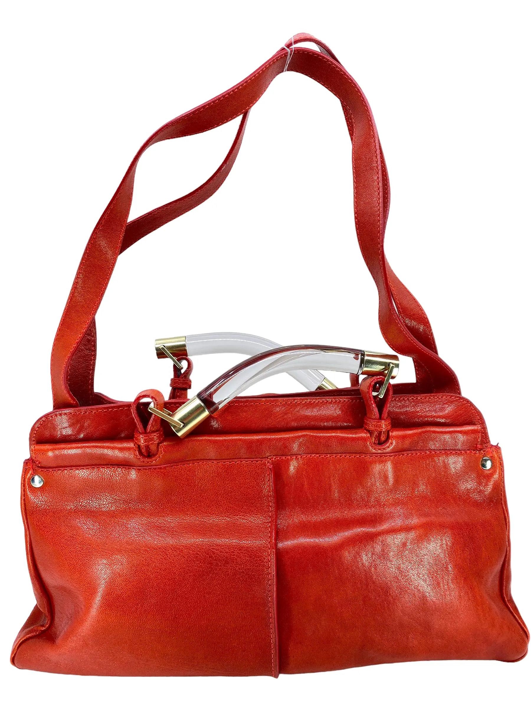 Chloe Red Leather Saskia Bag