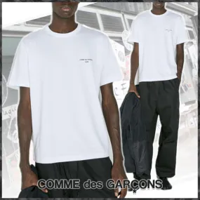 COMME des GARCONS  |Crew Neck Street Style Cotton Short Sleeves Logo Designers