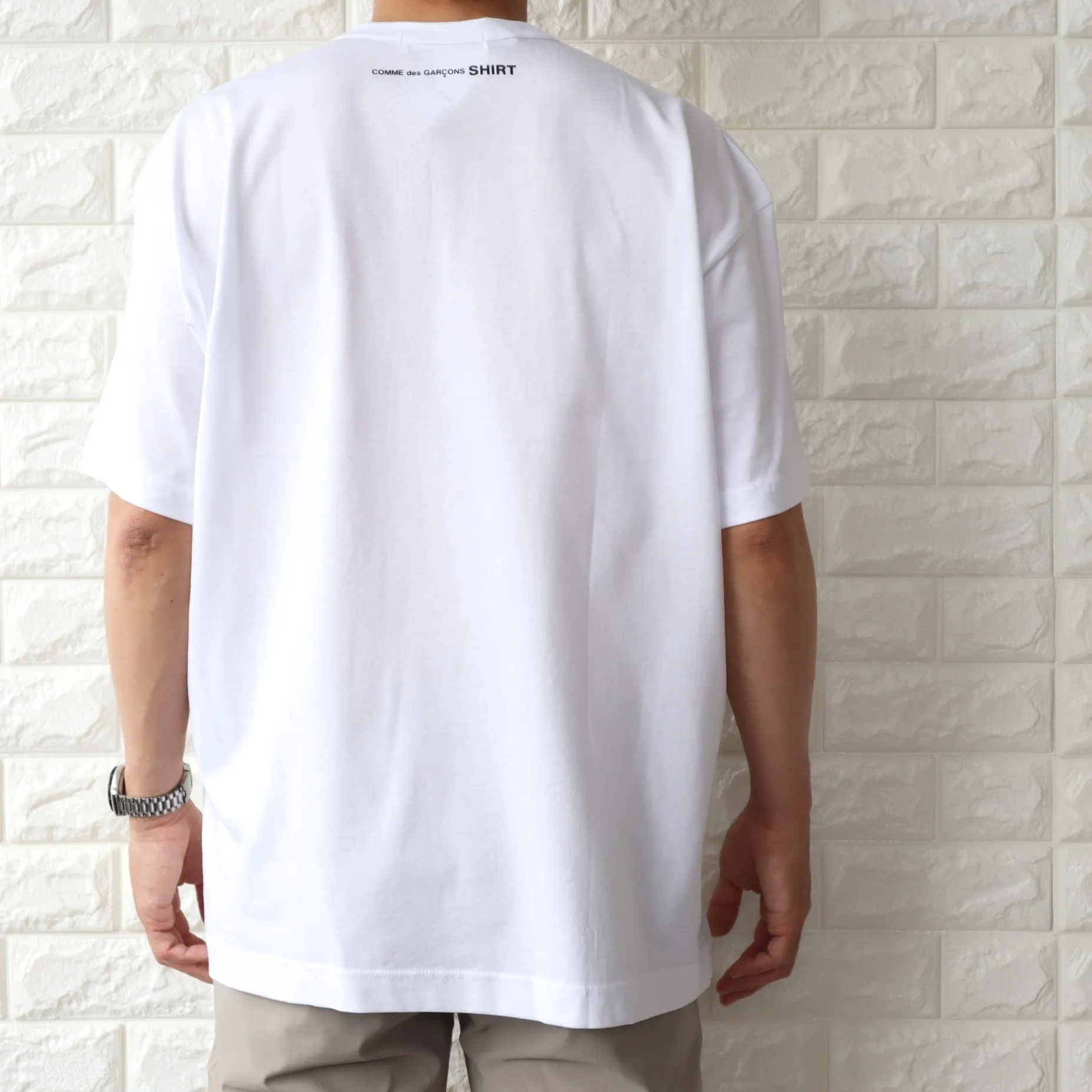 COMME des GARCONS  |Crew Neck Unisex Collaboration Plain Cotton Short Sleeves