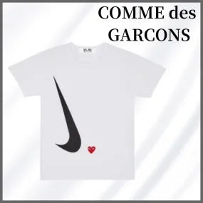 COMME des GARCONS  |Crew Neck Unisex Street Style Plain Cotton Short Sleeves