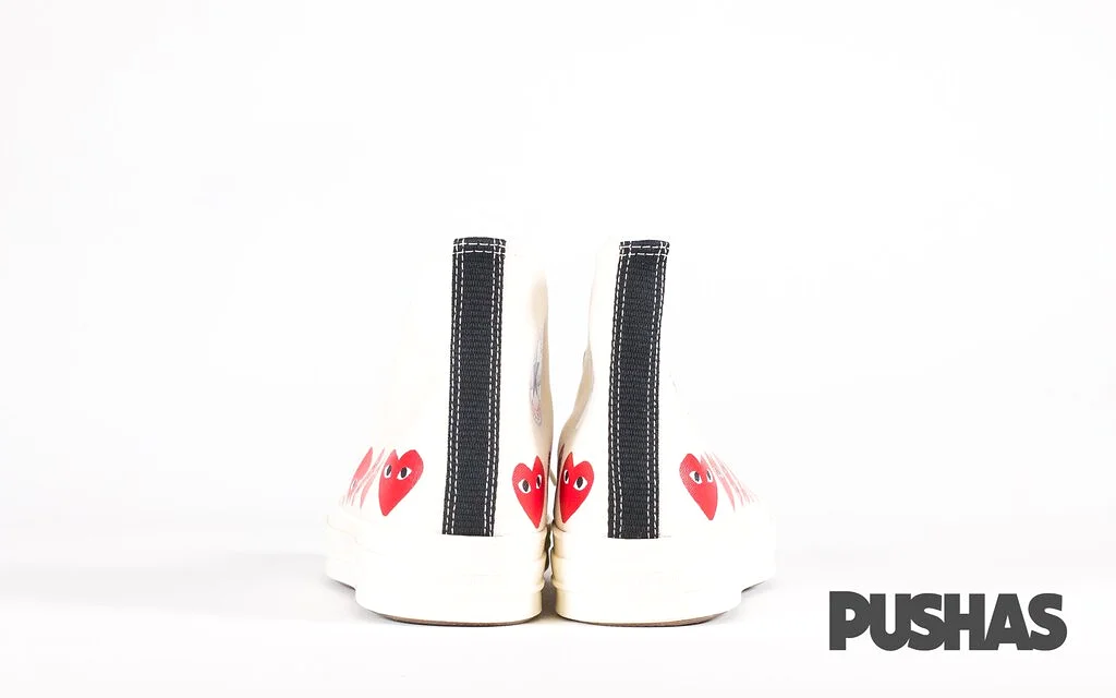 Comme des Garcons Play x Chuck Taylor 1970s Hi 'Multi Heart' - Milk (New)