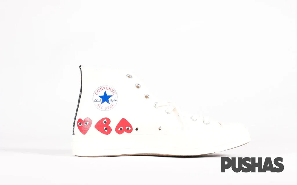 Comme des Garcons Play x Chuck Taylor 1970s Hi 'Multi Heart' - Milk (New)