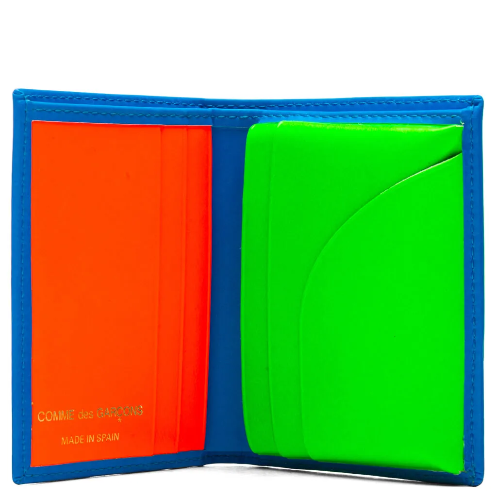 Comme des Garcons SA0641SF Super Fluo Wallet - Blue/Green