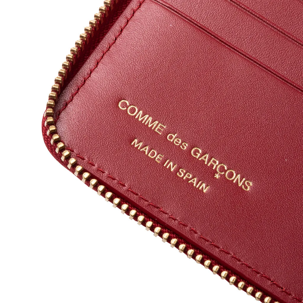 Comme des Garcons SA210E-A Embossed Wallet - Red