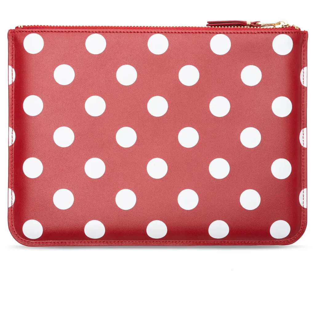 Comme des Garcons SA5100PD Polka Dot Wallet - Red