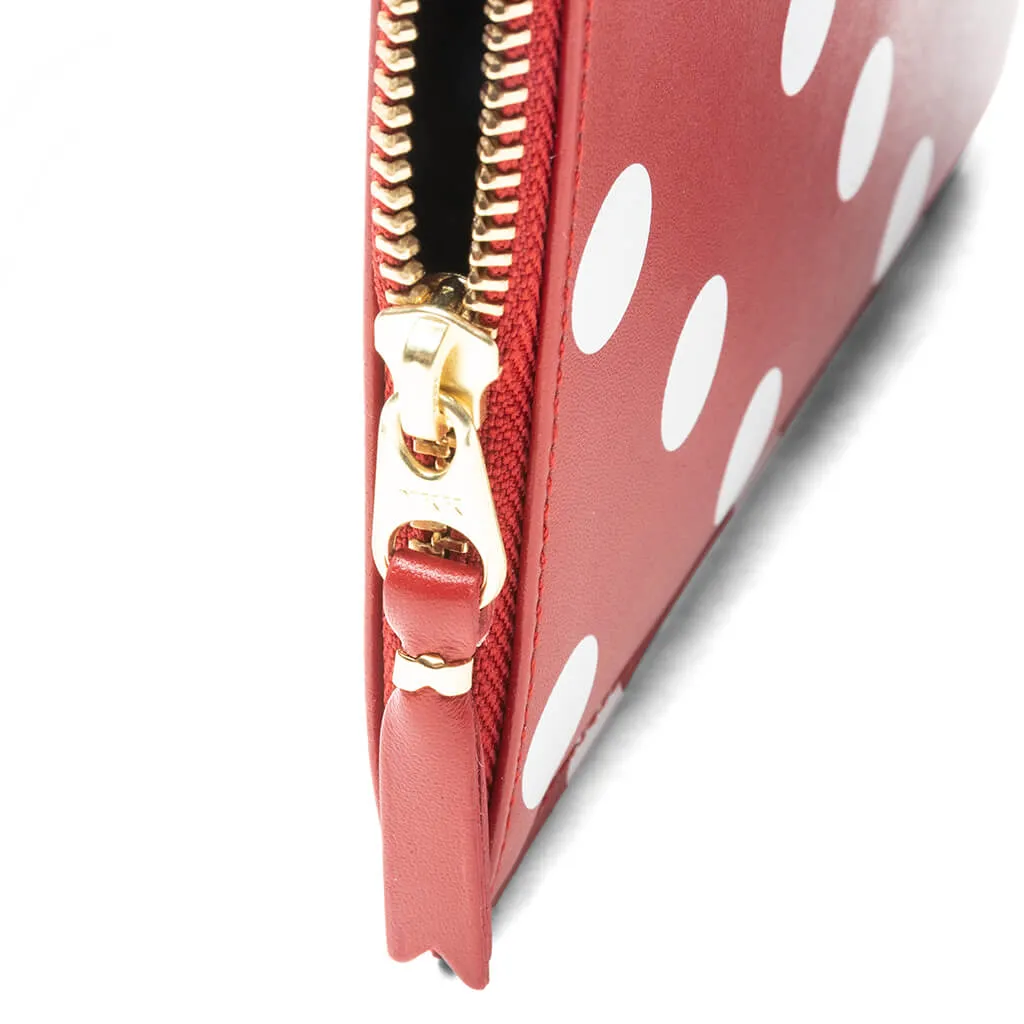 Comme des Garcons SA5100PD Polka Dot Wallet - Red