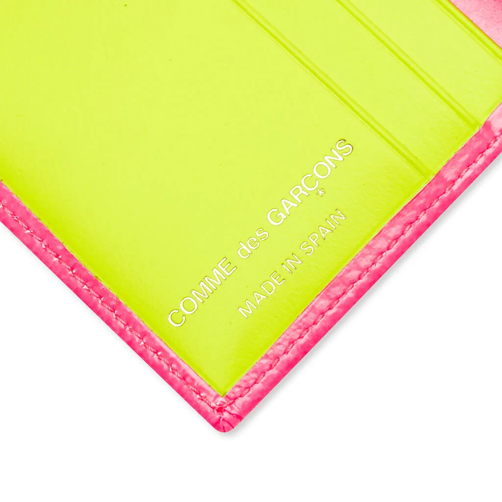 Comme des Garcons Super Fluo Wallet - Pink/Yellow