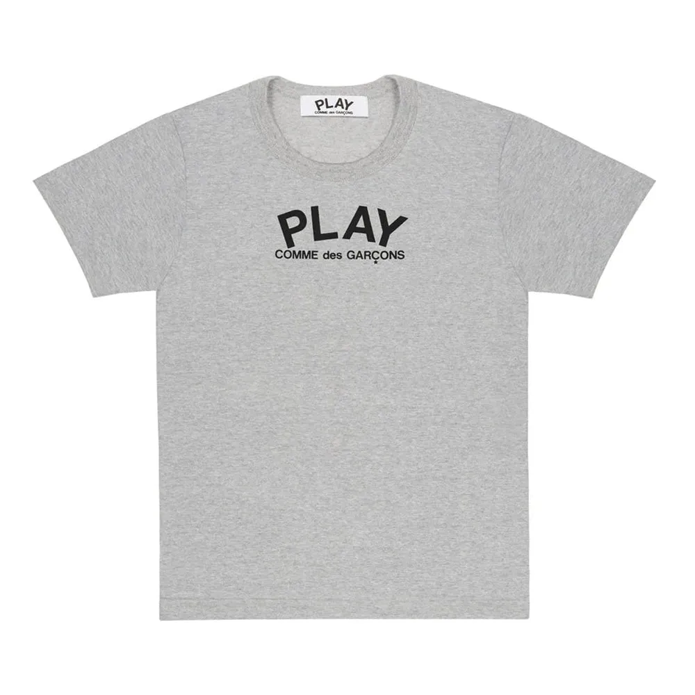 Comme des Garons PLAY Text Front Back Heart SS Tee