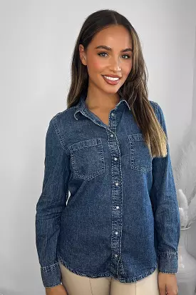 Cotton Acid Wash Denim Shirt