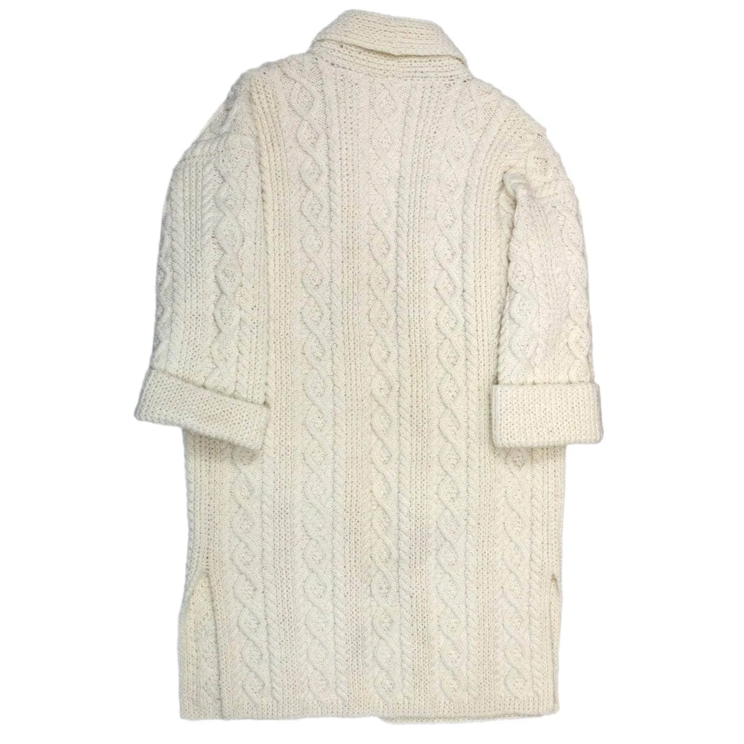 Cream Arran Knit Cardigan