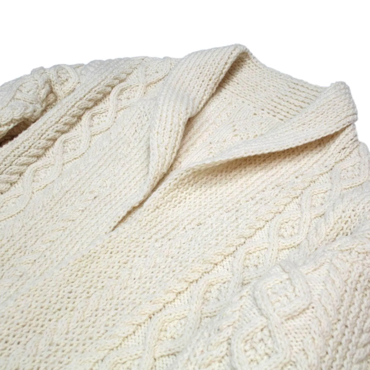 Cream Arran Knit Cardigan