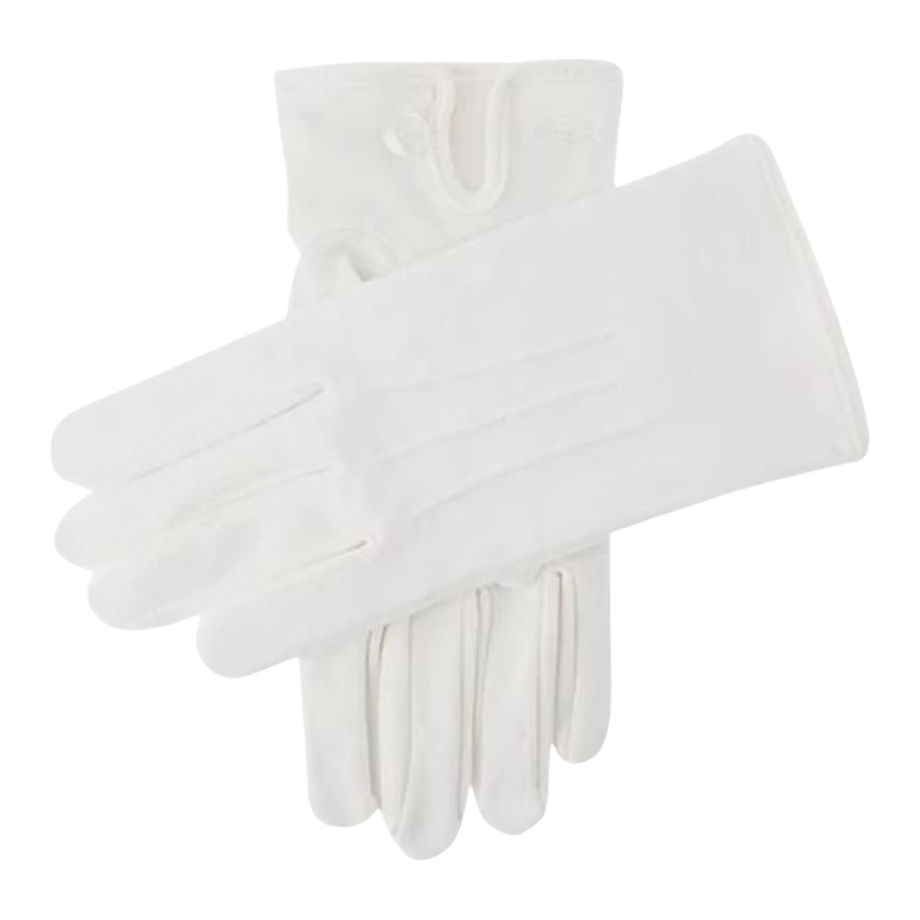 Dents Curzon White Button Gloves in White