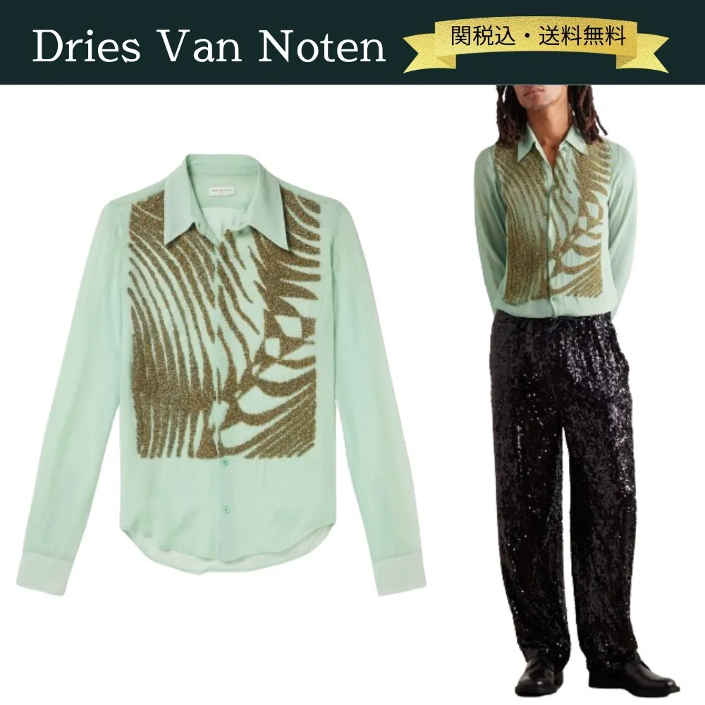 Dries Van Noten  |Street Style Long Sleeves Tribal Designers Shirts