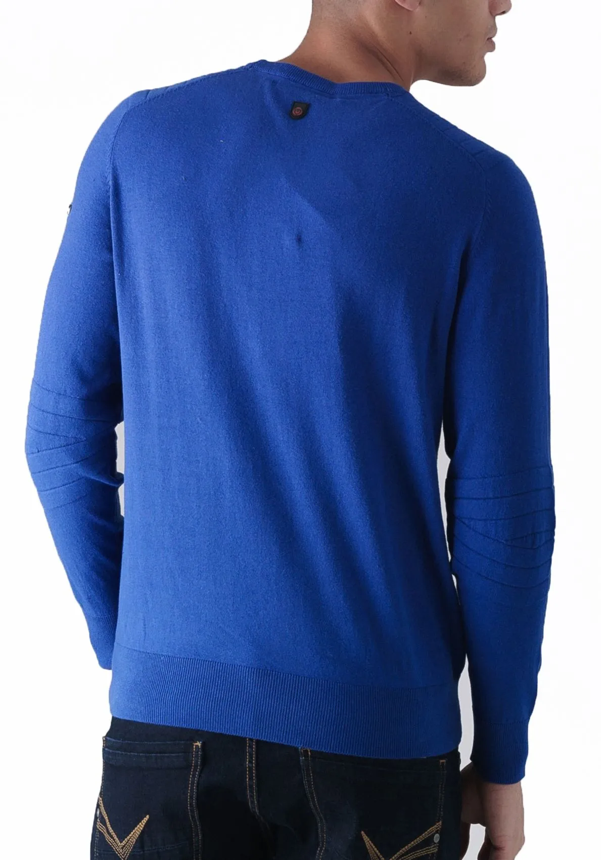 Duck and Cover Crew Neck Cotton Knit Portofino Jumper Ultra Marine