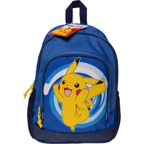 Euromic Pokémon Junior Backpack with 2 front zippered pockets and 2 mesh side pockets